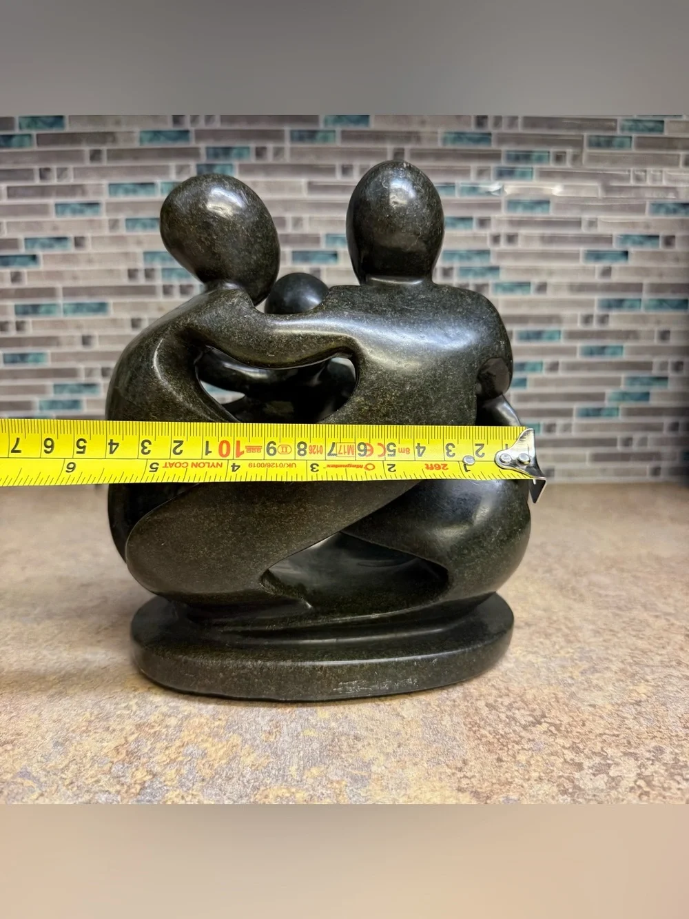 Shona Tribe Serpentine Stone Family of Four ~7.9